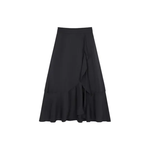 Mo Han Yi Mei Casual Long Skirts Women's Black