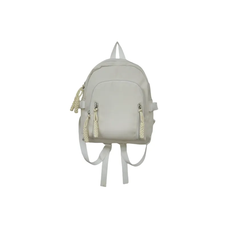 MOK Nylon Backpack Women's White/Black/Pink/Yellow/Blue-0