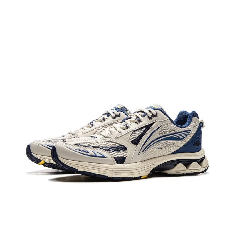 LiNing Shake 2.0 Anti Slip Wear Resistant Low Top Running Shoes Men's Gray Blue-2