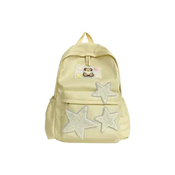 FAMAN Composite Cloth Backpacks Regular Women's White/Black/Yellow/Green