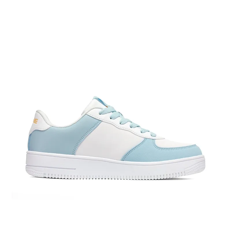Erke Cushioning Wear Resistant Low Top Skateboard Shoes Men's White Blue-1