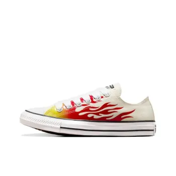 Converse Chuck Taylor All Star Abrasion-Resistant Cushioning Low-Top Canvas Shoes Unisex White Red Yellow
