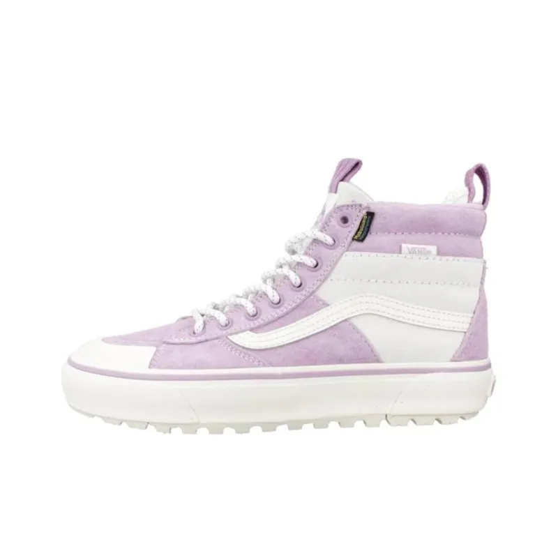Vans SK8 MTE 2 Cushioning Wear Resistant High Top Skateboard Shoes Unisex Purple Gray-0