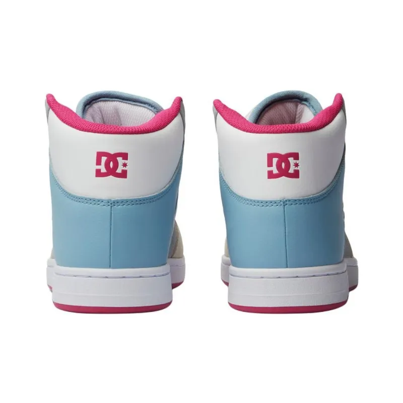 DC Shoes Coverage High Top Skateboard Shoes Women's Blue Pink-3