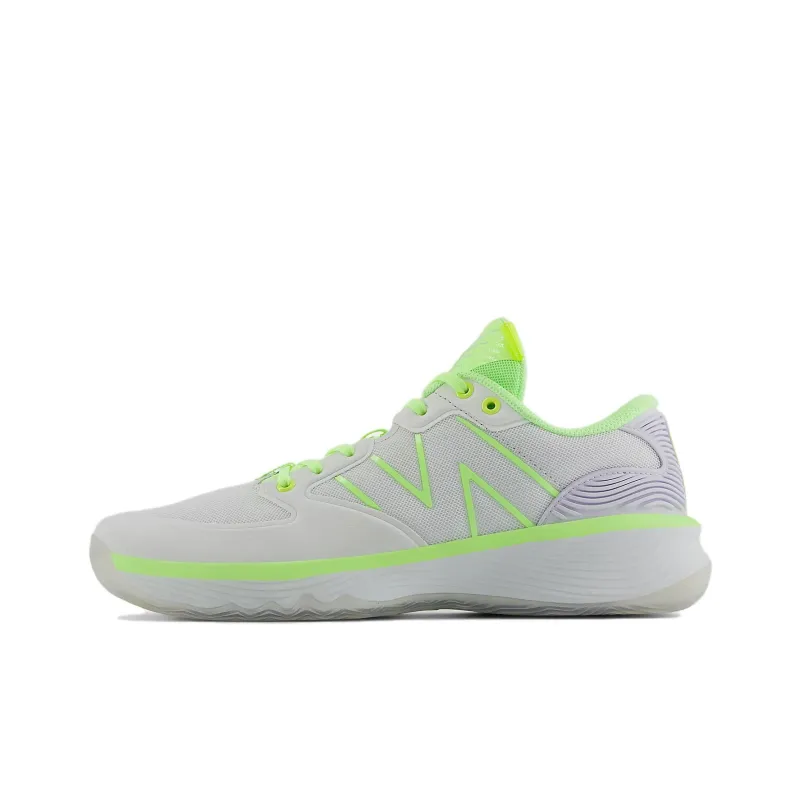 New Balance Hesi Anti Slip Wear Resistant Low Top Basketball Shoes Unisex Gray Green-0