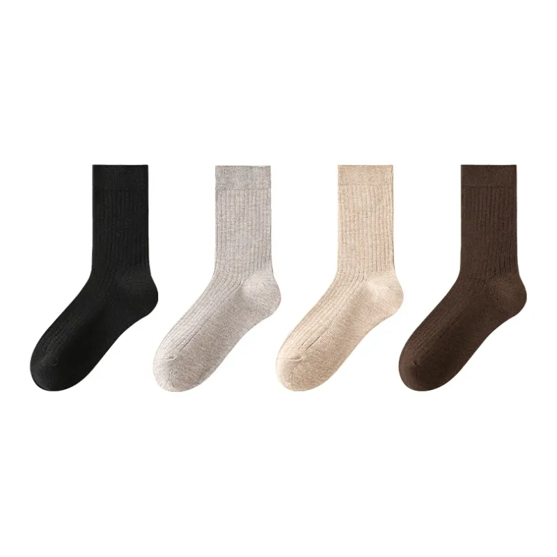 Left Divided By Right Mid Calf Socks Men's 4 Pack-10