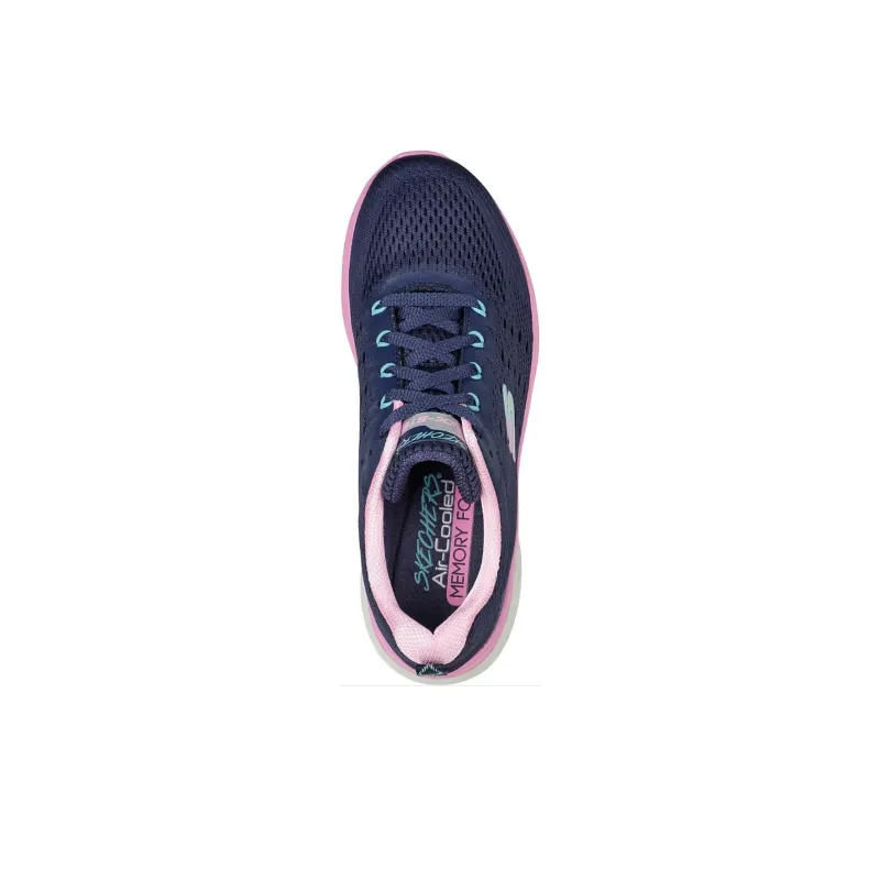 Skechers Skechers Glide-step Sport Cushioning Anti-Slip And Wear-Resistant Low-Top Casual Shoes Women's Blue Pink White-2