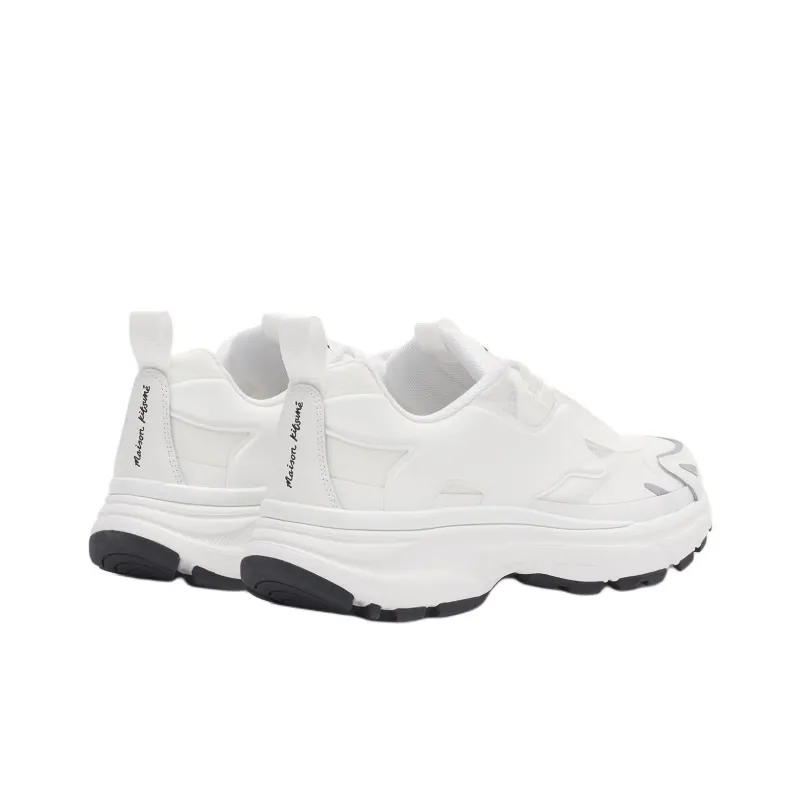 Maison Kitsune Sora Runners Low Top Casual Shoes Men's White-4