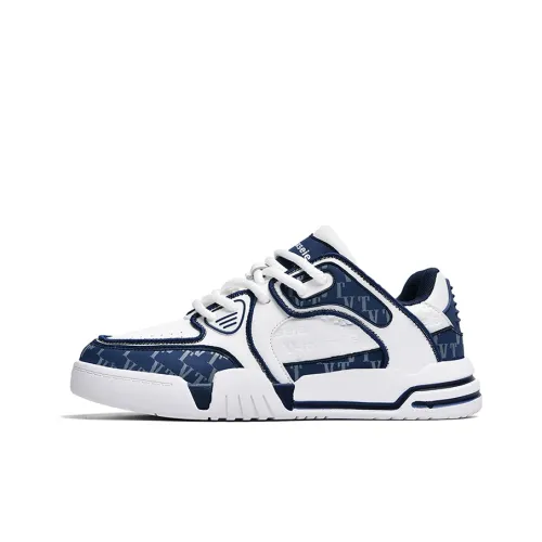 V-TOXSEIE Skateboard Shoes Unisex Low-Top White/Blue