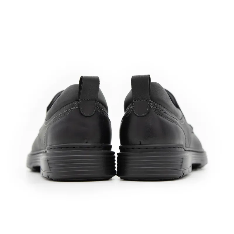 Satchi Men's Platform Slip-on Casual Leather Shoes Men's Black-4