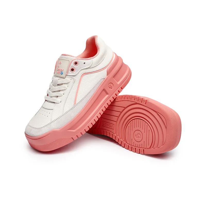 GONGJI Skateboard Shoes Women's Low Top Cherry Blossom Pink-2