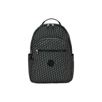 Kipling Recycled Polyester Backpack Large Size Women's Green & Pink