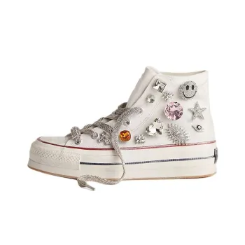 FREE PEOPLE Found Things High-Top Canvas Shoes Women's White