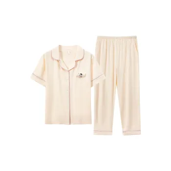 Flowers In Water Pajama Set Women's Apricot