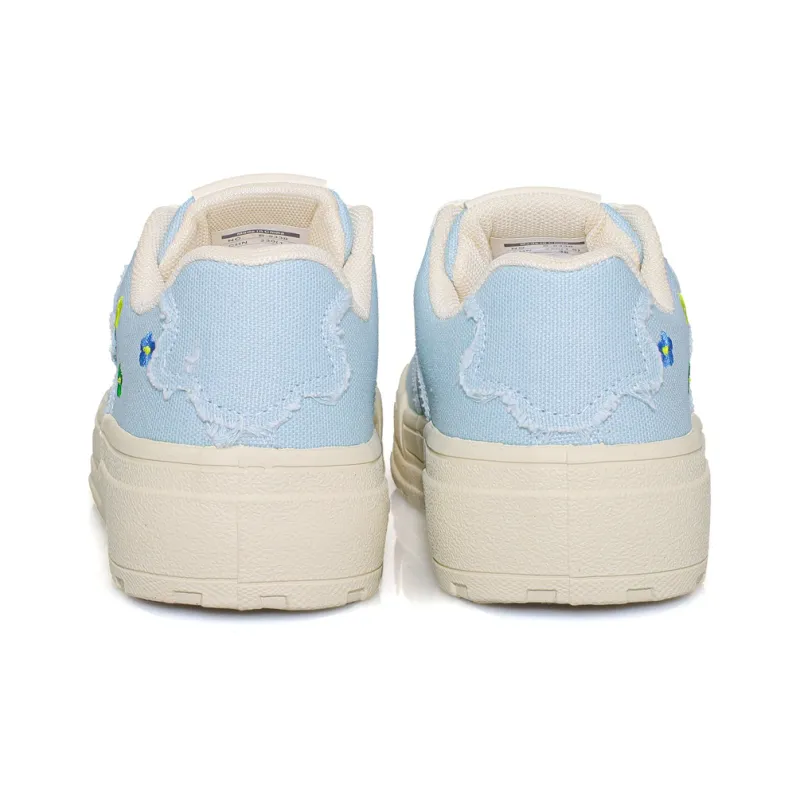 B10CROWN Slip Resistant Breathable Lightweight Low Top Canvas Shoes Women's Blue-5