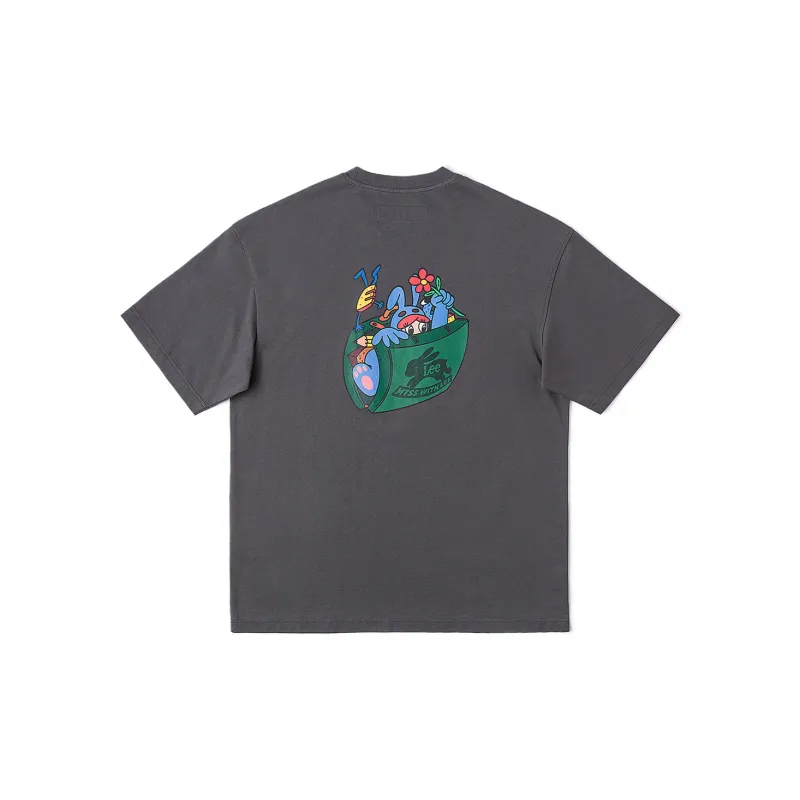 Melting Sadness X Lee T Shirts Unisex Iron Gray-1
