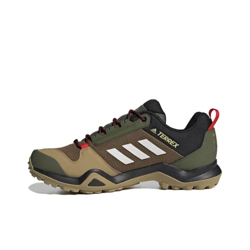 Adidas Terrex AX3 GTX Hiking / Trekking Shoes Men Low-Top Black/Green/Brown