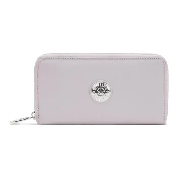 Kipling Recycled Polyamide Wallet Large Size Women's Bright Silver