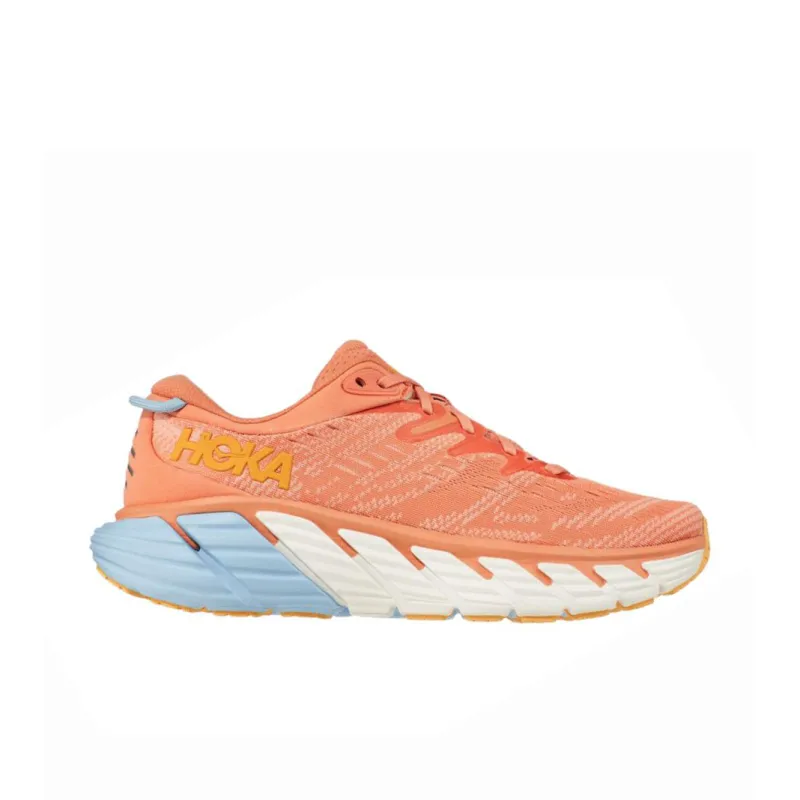 HOKA ONE ONE Gaviota 4 Cushioning And Breathable Low Top Running Shoes Women's Orange-1