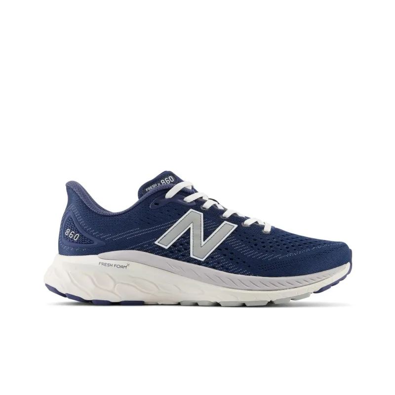 New Balance NB 860 Anti Slip Wear Resistant Low Top Running Shoes Men's Dark Blue White-1