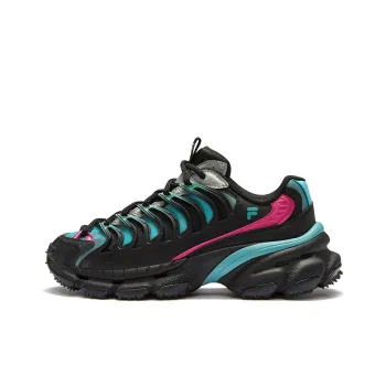 FILA FUSION BRACKET Starship Shoes Slip Resistant, Breathable, Moisture Wicking Low Top Casual Shoes Women's Black Blue