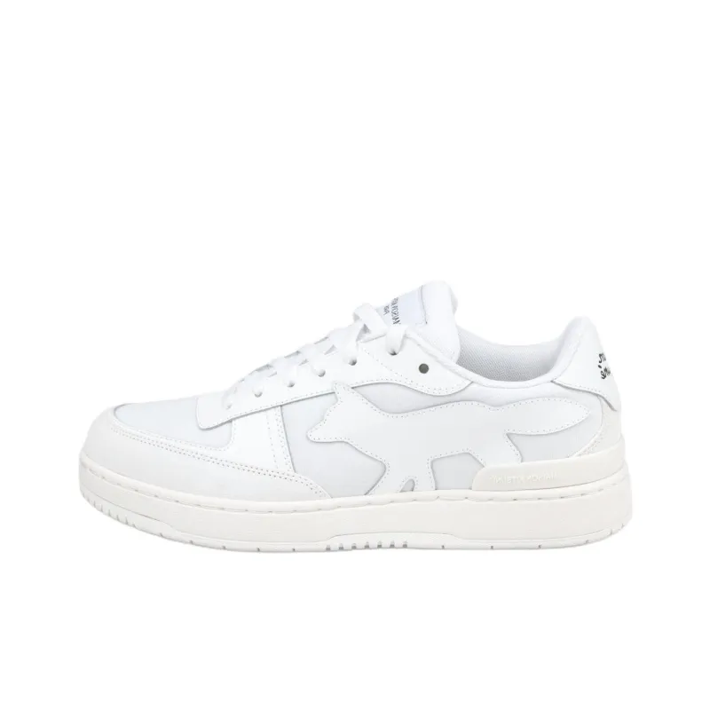 Maison Kitsune Chiru Trainers Low Top Skateboard Shoes Women's White-0