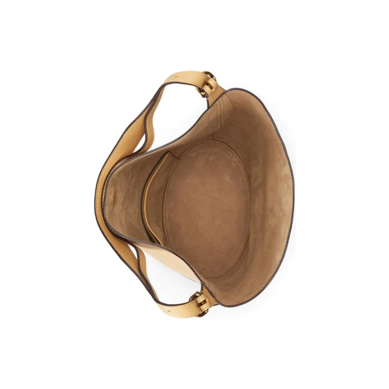 Polo Ralph Lauren Bellport Cow Leather Bucket Bag Handbag Shoulder Bag Women's Brown-7