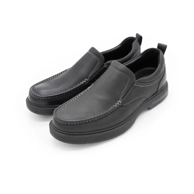 Satchi Men's Platform Slip-on Casual Leather Shoes Men's Black-2