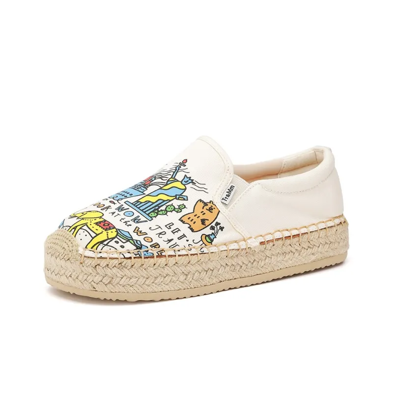 TT&MM Cushioned Anti-Slip Wear-Resistant Waterproof Breathable Moisture-Wicking Low-Top Casual Shoes Women's White-11