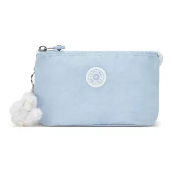 Kipling Recycled Polyamide Wallet Storage Bag, Clutch Large Size Women's Frost Blue