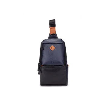 TTaG．baG PU Leather One Shoulder Crossbody Sling Bags Regular Men's Blue
