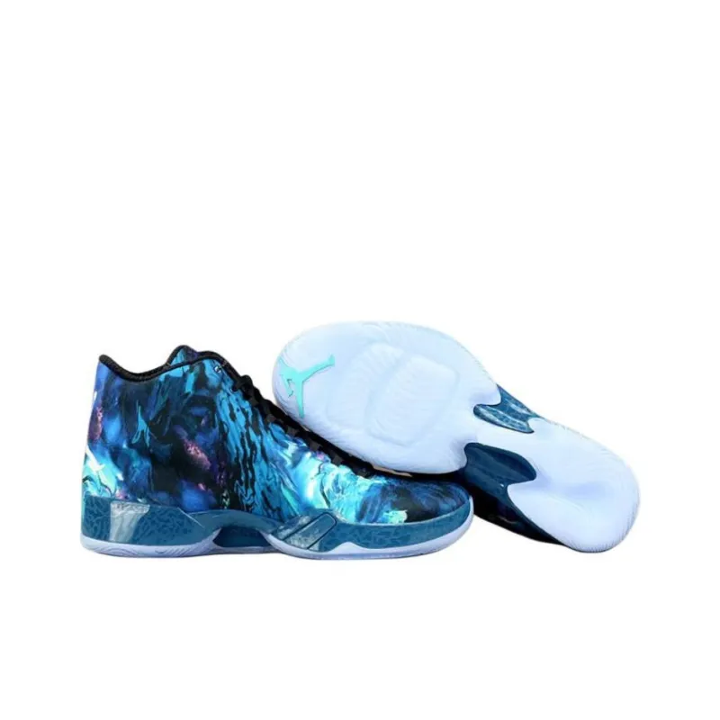 Jordan Air Jordan 29 Air Jordan XX9'CNY' Cushioning Anti-Slip And Wear-Resistant Mid-Top Basketball Shoes Men's Blue-4