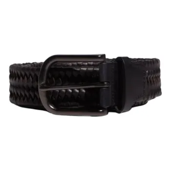Adidas Logo Emblem, Pin Buckle Leather Belts Men's Black Width 3.8CM