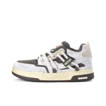 GOODBRAND Height Increasing Slip Resistant Mid Top Skateboard Shoes Unisex White Cocoa