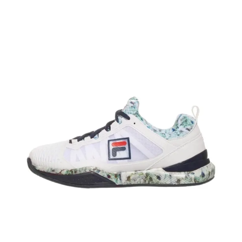 FILA Anti Slip Wear Resistant Low Top Running Shoes Men's White-0