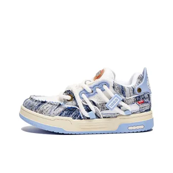 GOODBRAND Height Increasing Slip Resistant Mid Top Skateboard Shoes Unisex Ice Clear Blue