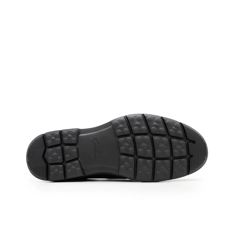 Satchi Men's Platform Slip-on Casual Leather Shoes Men's Black-5