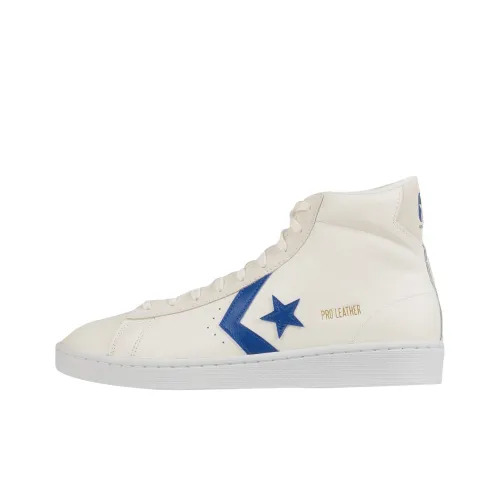 Converse Cons Pro Leather Skateboard Shoes Unisex High-Top White/Blue