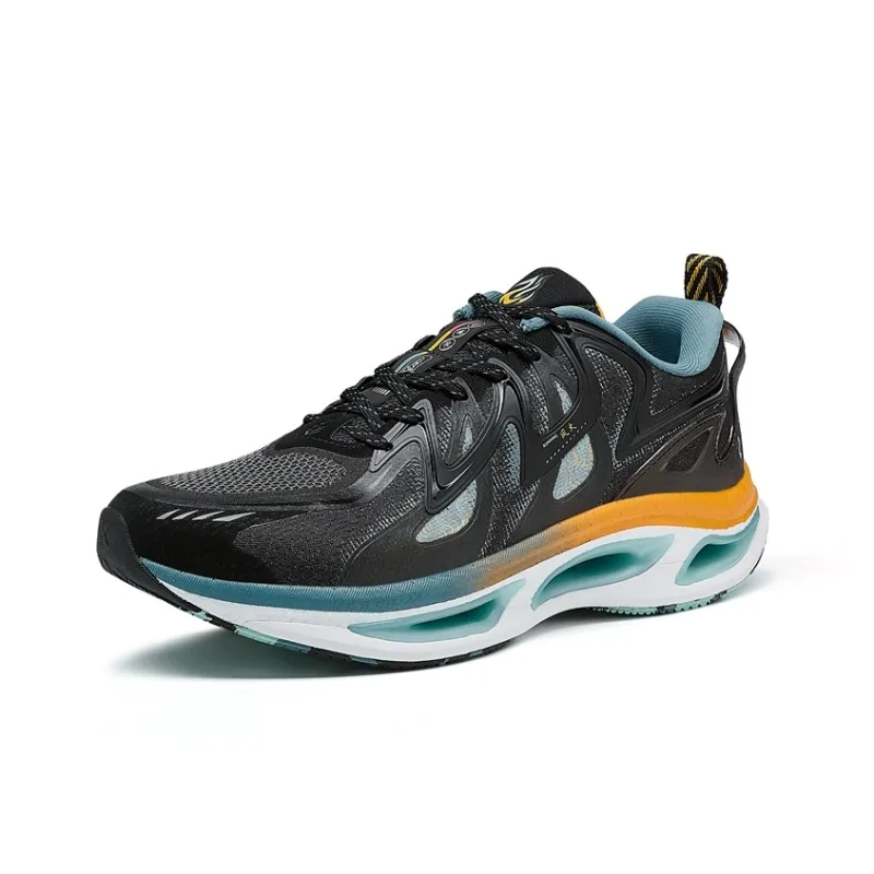 XTEP Cushioning Lightweight Low Top Running Shoes Men's Black Blue-1