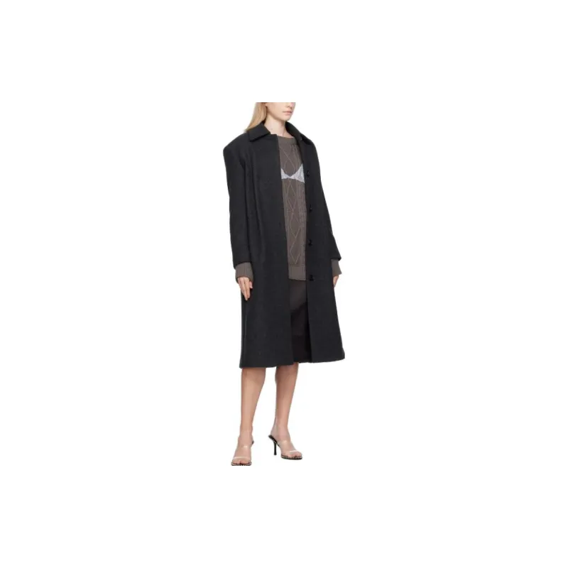 WE11DONE Trench Coat Women's Black-3