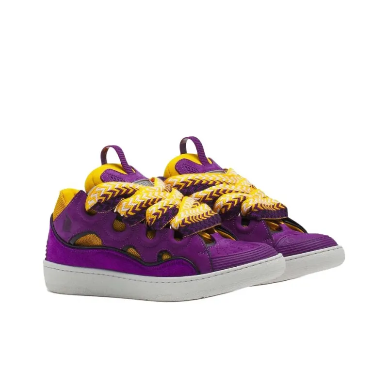 Lanvin Curb Low Top Skateboard Shoes Women's Purple-2
