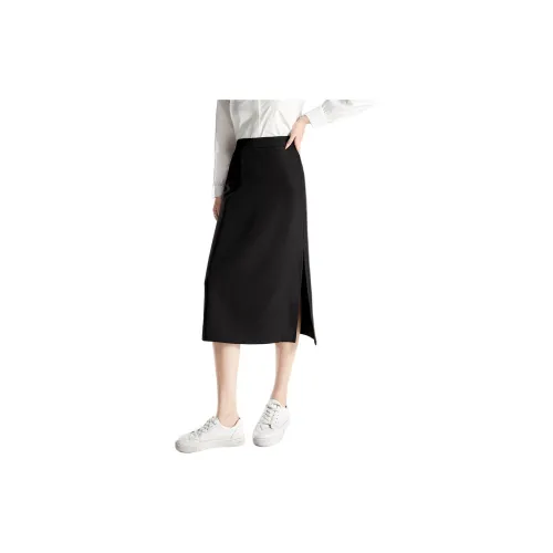 Mo Han Yi Mei Casual Long Skirts Women's Black