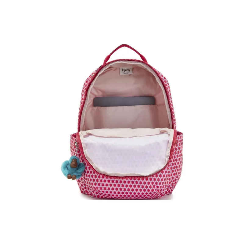 Kipling Recycled Polyester Backpack Large Size Women's Pink-5