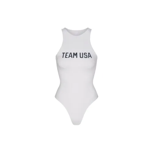 Skims USA Olympic Team Co-branded Bodysuits Women's White