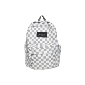 MOK Nylon Backpack Unisex Light Gray/Black/Neon Yellow/Peacock Blue