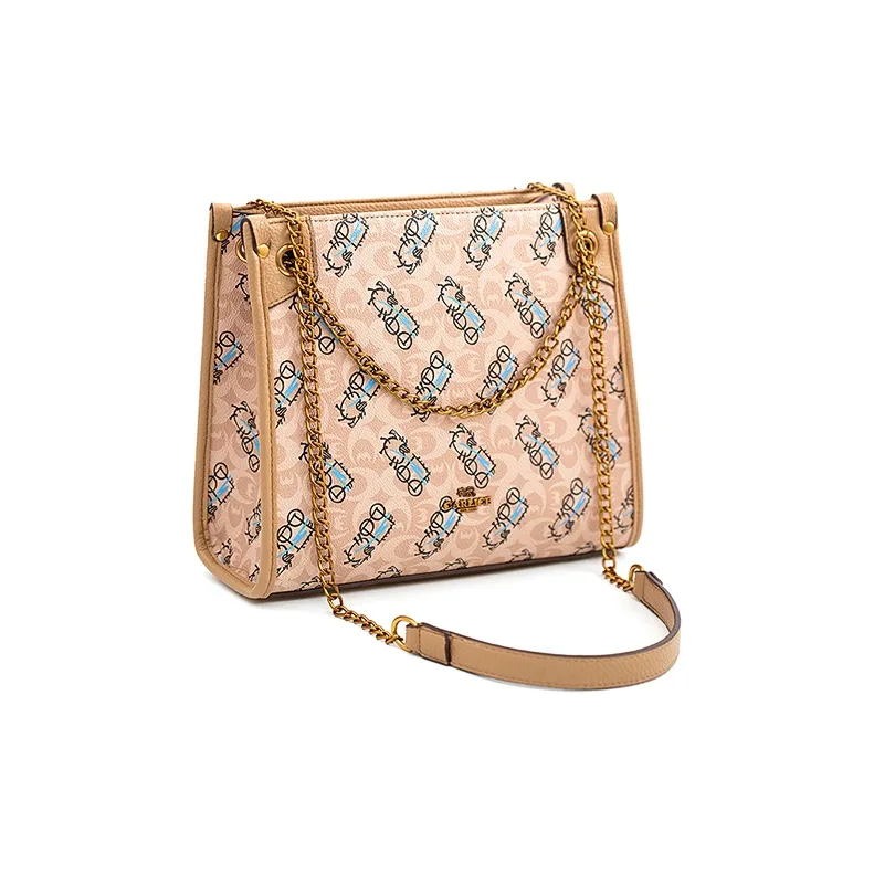Vigno Synthetic Leather Shoulder Bag Crossbody Bag Women's Blue/Pink-1