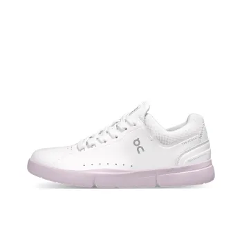 On THE ROGER Skateboard Shoes Women's Low Top White/Lily Pink