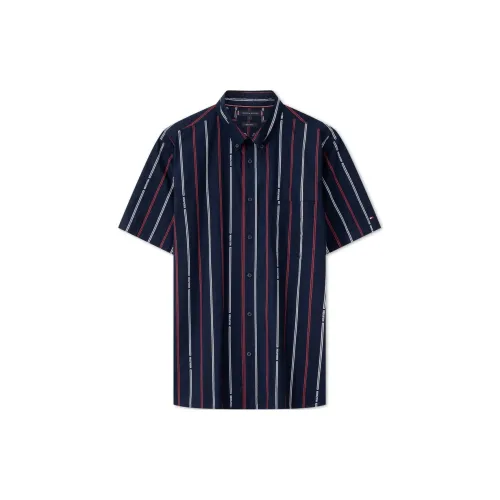 Tommy Hilfiger Shirts Men Blue Red/White Stripes 0A5