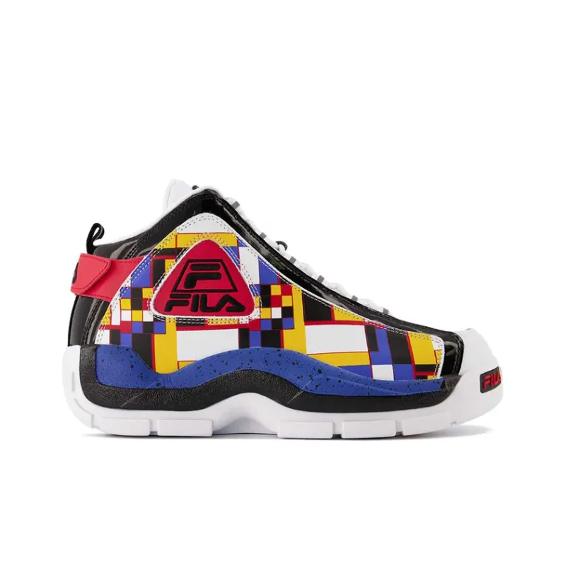 FILA Grant Hill 2 Cushioning Coverage Height Increasing High-Top Vintage Basketball Shoes Men's White Blue-1