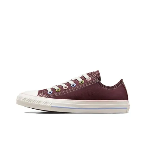 Converse Chuck Taylor All Star Canvas Shoes Women's Low-Top Brown White Blue Pink